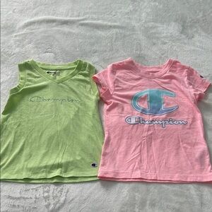 Champion Kids' Lime Green Tank and Pink Tee Set